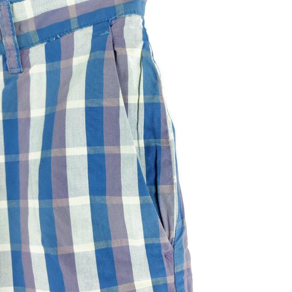 NWT $115 Tommy Bahama Blue Plaid 'Ikat or Not' Reversible 10" Shorts - Picture 9 of 11